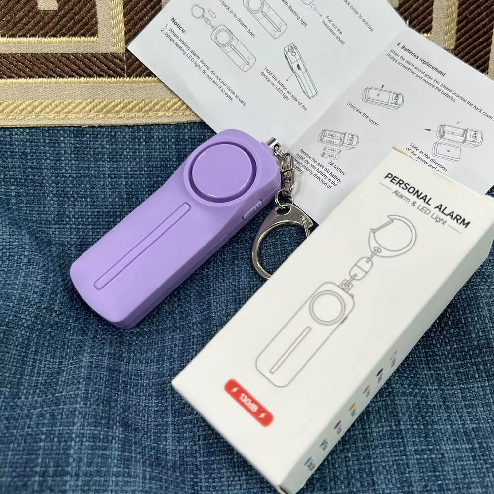 Personal Security Alarm Self Defense 130Db Loud Keychain Portable Safety Anti-Satyr for Women Child Elder Girl Emergency Alarm