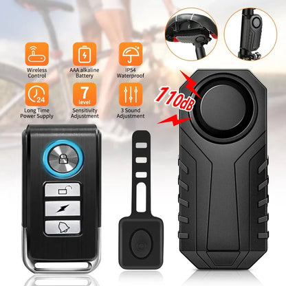 Wireless Bicycle Alarm Remote Control Waterproof Electric Motorcycle Scooter Bike Security Protection anti Theft Alarms