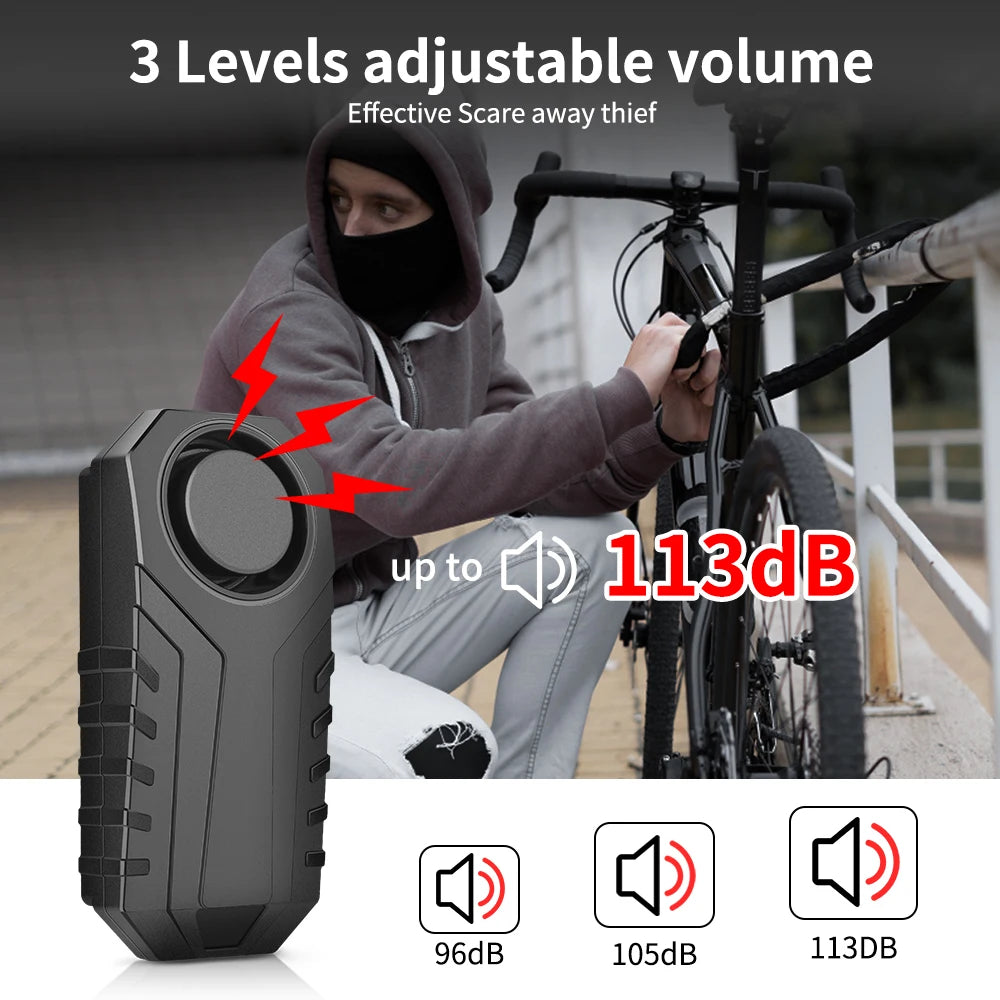 Wireless Bicycle Alarm Remote Control Waterproof Electric Motorcycle Scooter Bike Security Protection anti Theft Alarms