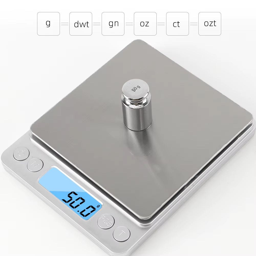 3Kg/500G/200G/300G 0.01G Digital Kitchen Scale Precision Scales Jewelry Weighing Food Diet Postal Balance Measuring Electronic