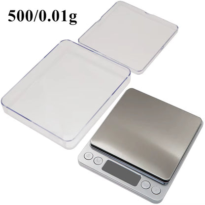 3Kg/500G/200G/300G 0.01G Digital Kitchen Scale Precision Scales Jewelry Weighing Food Diet Postal Balance Measuring Electronic