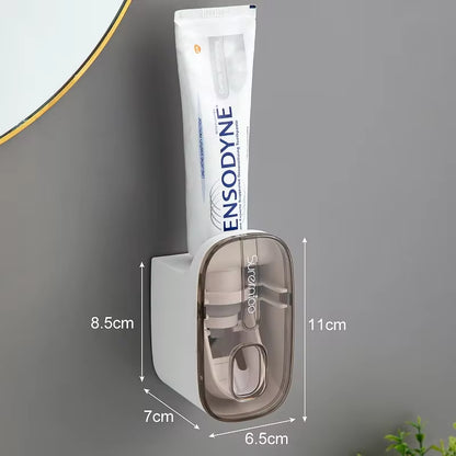 1 PCS Automatic Toothpaste Dispenser Bathroom Accessories Wall Mount Lazy Toothpaste Squeezer Toothbrush Holder