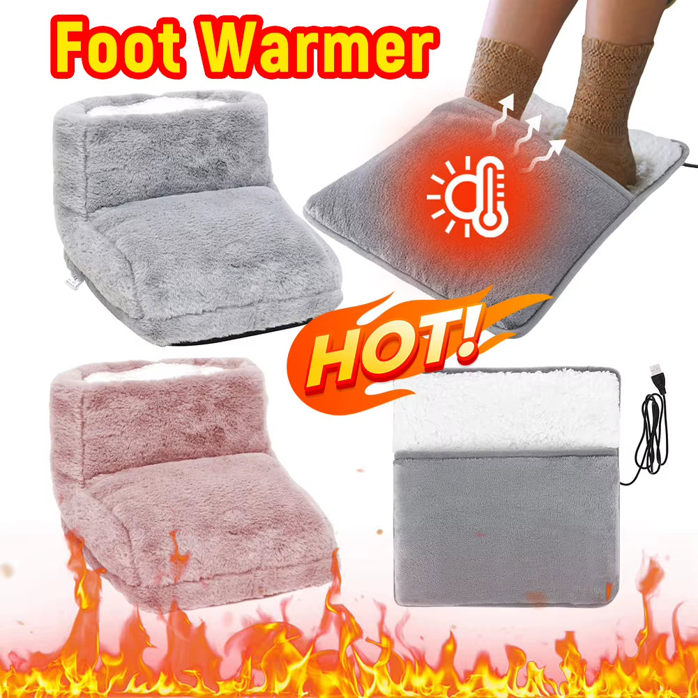 Electric Foot Warmer Heater USB Charging Power Saving Warm Foot Cover Feet Heating Pads for Household Feet Warmer Heater Warming